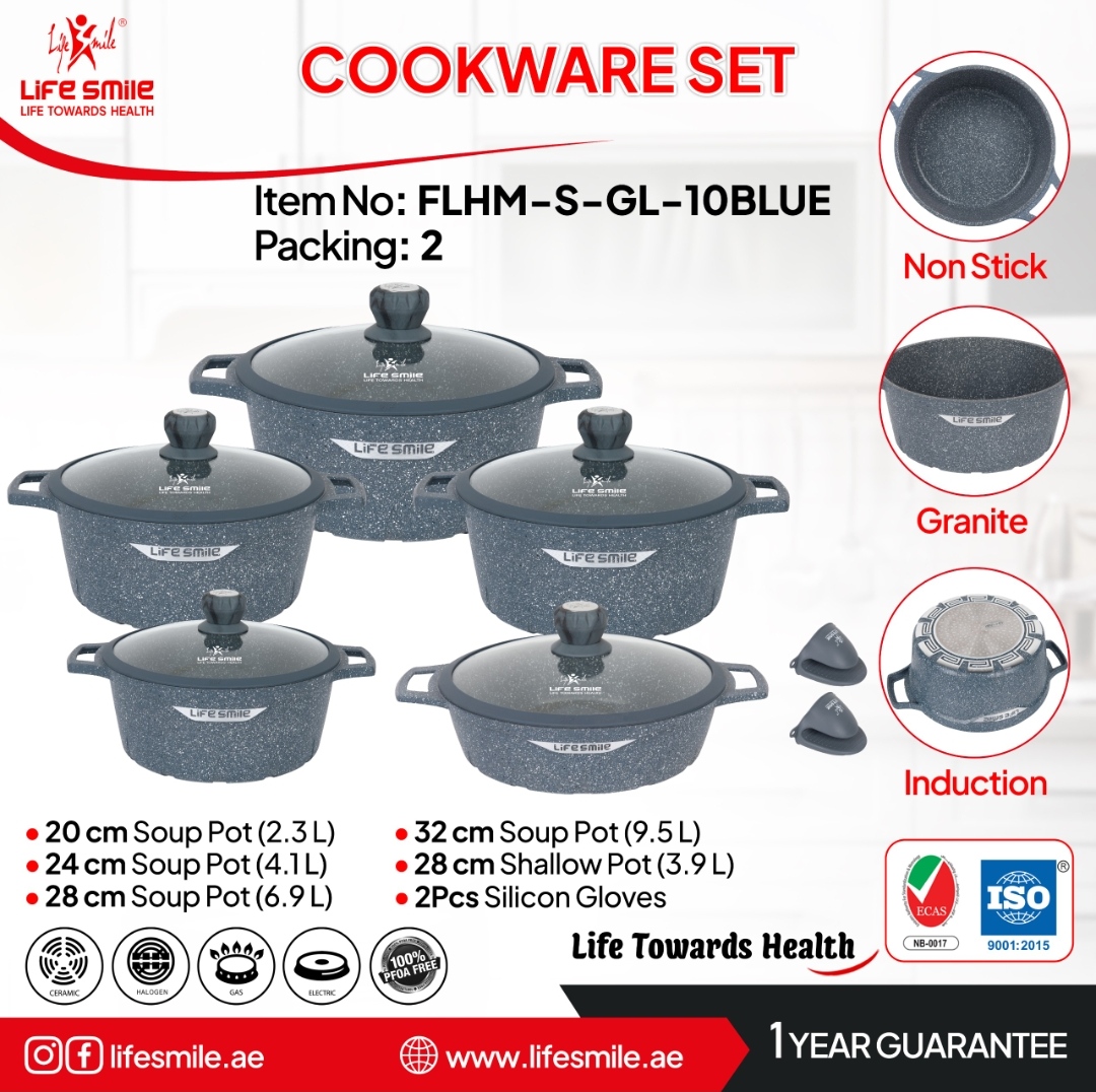 سرویس قابلمه گرانیتی لایف اسمایل مدل FLHM-S-GL10