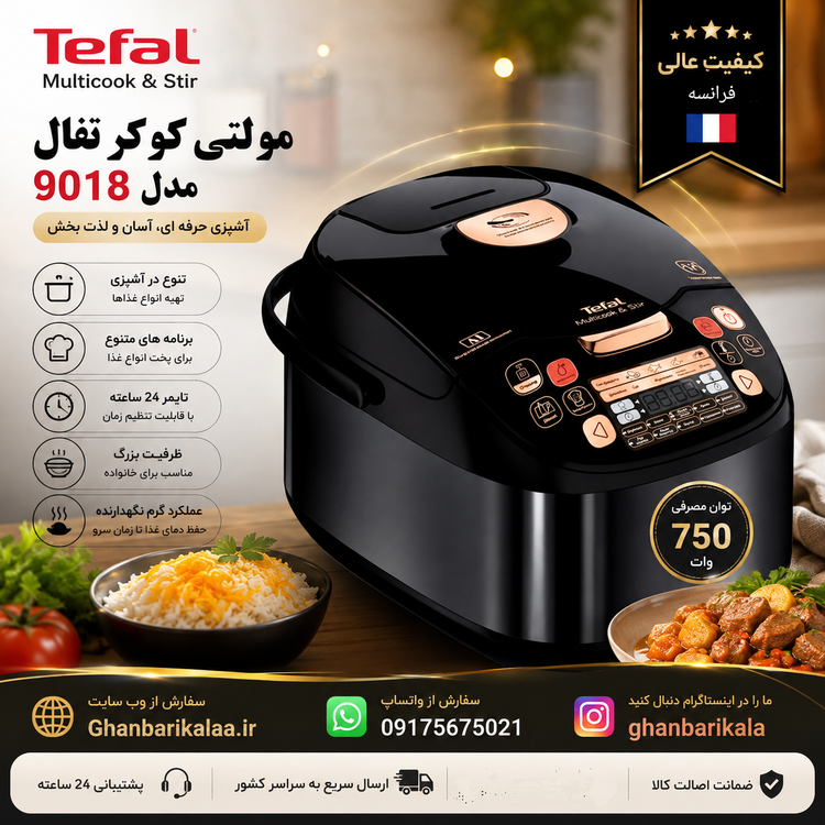 مولتی کوکر 5 لیتر تفال مدل RK9018